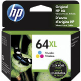 HP 64XL Original High Yield Inkjet Ink Cartridge - Tri-color - 1 Each