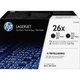 HP 26X (CF226XD) Original High Yield Laser Toner Cartridge - Black - 2 / Carton