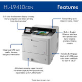 Brother HL-L9410CDN Enterprise Color Laser Printer with Fast Printing, Large Paper Capacity, and Advanced Security Features