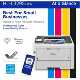 Brother HL-L3295CDW Wireless Compact Digital Color Printer with Laser Quality Output, Duplex, NFC and Mobile Printing & Ethernet