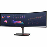 Lenovo ThinkVision P49W-30 49" Class Dual Quad HD (DQHD) Curved Screen LED Monitor - 32:9 - Raven Black