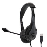 AVID Products AE-39 USB Audio Headset with Adjustable Boom Microphone - Gray