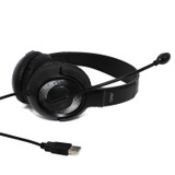 AVID Products AE-55 USB Audio Headset with 270 Degree Rotating Adjustable Boom Microphone - Black