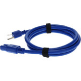 AddOn Power Cord - 8ft - NEMA 5-15P Male to C15 Female - 14AWG - 100-250V at 15A - Blue