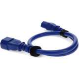 AddOn Power Cord - 2ft - C13 to C14 (Locking) - 18AWG - 10A 100-250V - Blue