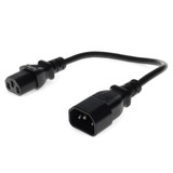 AddOn Power Cord - 2ft - C13 Female to C14 Male - 18AWG - 100-250V at 10A - Black