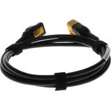 AddOn Power Cord - 6ft C13 (Locking) Female to C14 (Locking) Male - 18AWG - 100-250V at 10A - Black