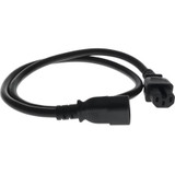 AddOn Power Cord - 7ft - C14 Male to C15 Female - 14AWG - 100-250V at 15A - Black