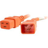C2G Power Cord - 6ft - 12AWG - C20 to C19 - Orange