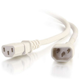 C2G 2 ft 14AWG Power Cord (IEC320C14 to IEC320C13) - White