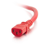 C2G 3 ft 18AWG Power Cord (IEC320C14 to IEC320C13) -Red