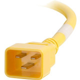 C2G Power Cord - 1ft - 12AWG - C20 to C19 - Yellow