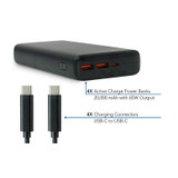 JAR Systems Adapt4 Active Charge Power Bank Upgrade Kit with USB-C to USB-C Cables