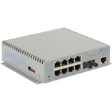 Omnitron Systems OmniConverter Managed Gigabit PoE+, MM ST, RJ-45, Ethernet Fiber Switch