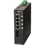 Omnitron Systems RuggedNet Unmanaged Industrial Gigabit High Power 60W PoE, MM ST, RJ-45, Ethernet Fiber Switch