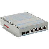 Omnitron Systems 9459-0-24-9W OmniConverter Unmanaged Gigabit PoE+ - 2xSFP - RJ-45 - Ethernet Fiber Switch