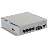 Omnitron Systems 9523-2-14-1W OmniConverter Managed Gigabit PoE+ - SM SC - RJ-45 - Ethernet Fiber Switch