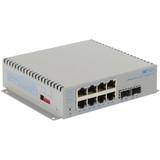 Omnitron Systems 9459-0-28-9 OmniConverter Unmanaged Gigabit PoE+ - 2xSFP - RJ-45 - Ethernet Fiber Switch