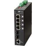 Omnitron Systems 2859-0-24-2Z RuggedNet Managed Ruggedized Industrial Gigabit - 2xSFP - RJ-45 - Ethernet Fiber Switch