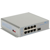 Omnitron Systems 9459-0-18-1W OmniConverter Unmanaged Gigabit PoE+ - SFP - RJ-45 - Ethernet Fiber Switch