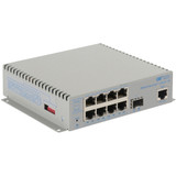 Omnitron Systems 9539-0-18-1W OmniConverter Managed Gigabit PoE+ - SFP - RJ-45 - Ethernet Fiber Switch