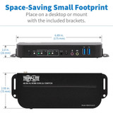 Tripp Lite 2-Port HDMI/USB KVM Switch 4K 60 Hz HDR HDCP 2.2 IR USB Sharing USB 3.0 Cables