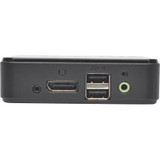 Tripp Lite 2-Port DisplayPort KVM Switch 4K 60 Hz with Audio Cables and USB Peripheral Sharing
