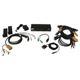 Tripp Lite 4-Port Desktop KVM Switch Audio, 2-Port USB, On-Screen Display & Cables