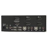 StarTech.com 2 Port Dual DisplayPort USB KVM Switch with Audio