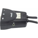 Manhattan KVM Switch Mini 2-Port, 2x USB-A, Cables included, Audio Support, Control 2x computers from one pc/mouse/screen, Black, Lifetime Warranty, Boxed