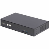 StarTech.com 2-Port Dual-Monitor DisplayPort KVM Switch, RS232 Serial Control, 4K 60Hz, 2x USB 5Gbps Hub Ports, TAA Compliant