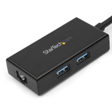 StarTech.com USB 3.0 to Gigabit Network Adapter with Built-In 2-Port USB Hub - Native Driver Support (Windows - Mac and Chrome OS)