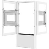 Chief Impact Floor Mounted Back-to-Back Kiosk - Portrait 50" White