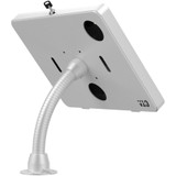 CTA Digital Premium Security Kiosk Stand with Gooseneck Tabletop Mount (White)