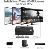 SIIG 3x1 4K60Hz HDMI Switch with IR & Voice APP Control