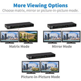 Tripp Lite 9x2 Multi-Format Presentation Matrix Switch with Audio Extractor UHD 4K 60 Hz IR Support 4:4:4 1U