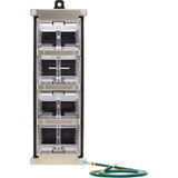 Tripp Lite 8-Port Metal DIN-Rail Mounting Keystone Patch Panel with Grounding, Black/Silver, TAA