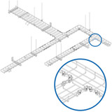 Tripp Lite L Coupler Kit for Wire Mesh Cable Trays - Mounting Coupler for Cable Tray - Black