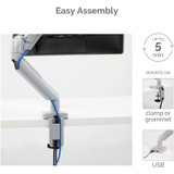 Fellowes Platinum Series Single Monitor Arm - Silver