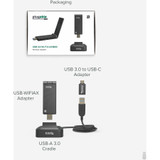 Plugable WiFi 6 USB WiFi Adapter for Desktop PC and Laptops, AX1800 USB 3.0 and USB C