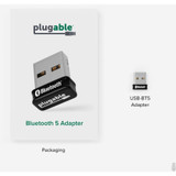 Plugable USB Bluetooth Adapter for PC, Bluetooth 5.0 Dongle, Compatible with Windows