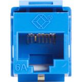 Black Box C6AJA70-BL-R2-25PAK GigaTrue2 CAT6A Keystone Jack - Unshielded, RJ-45, Blue