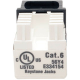 Tripp Lite N238-010-BK Cat6 Cat5e 110 Style Punch Down Keystone Jack Black 10-Pack TAA