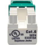 Tripp Lite N238-001-GN Cat6 Cat5e 110 Style Punch down Keystone Jack RJ45 Green TAA GSA