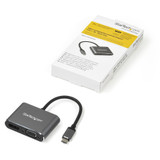 StarTech CDP2DPVGA USB C Multiport Video Adapter - USB-C to 4K 60Hz DisplayPort 1.2 HBR2 HDR or 1080p VGA Monitor Adapter - USB Type-C 2-in-1