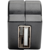 Tripp Lite U060-000-KPA-BK USB 2.0 Keystone Panel Mount Coupler All-in-One Angled F/F Black
