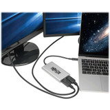 Tripp Lite MTB3-002-DP Dual-Monitor Thunderbolt 3 to DisplayPort Adapter 4K/5K @ 60 Hz M/2xF 4:4:4 Silver