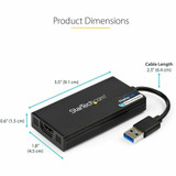 StarTech USB32HD4K USB 3.0 to HDMI Adapter - 4K 30Hz - DisplayLink Certified - USB Type-A to HDMI Display Adapter Converter - External Graphics Card