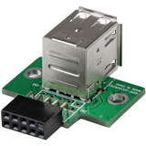 StarTech USBMBADAPT2 2 Port USB Motherboard Header Adapter - USB A to USB 10 Pin Header F/F