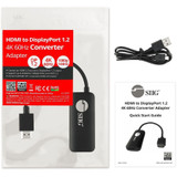 SIIG CB-H21811-S1 HDMI to DisplayPort 1.2 4K 60Hz Converter Adapter